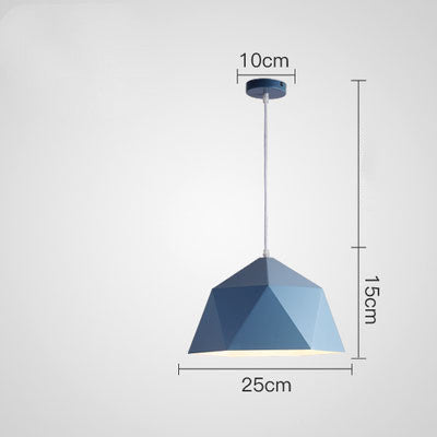 Petites lampes suspendues créatives géométriques colorées