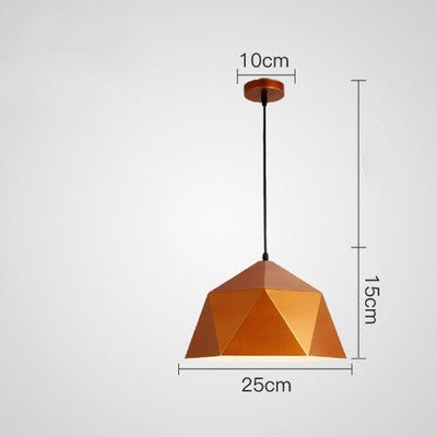 Petites lampes suspendues créatives géométriques colorées