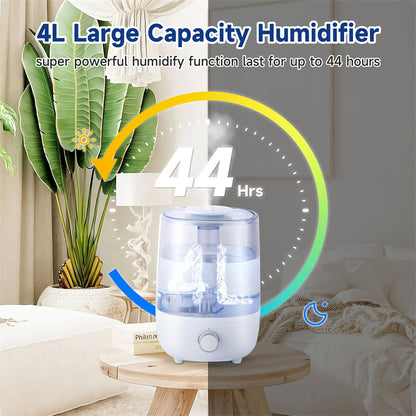 Humidificateur mécanique 4L Protection à faible niveau d'eau Sans BPA