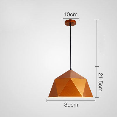 Petites lampes suspendues créatives géométriques colorées