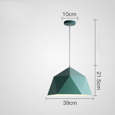 Petites lampes suspendues créatives géométriques colorées