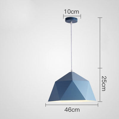 Petites lampes suspendues créatives géométriques colorées