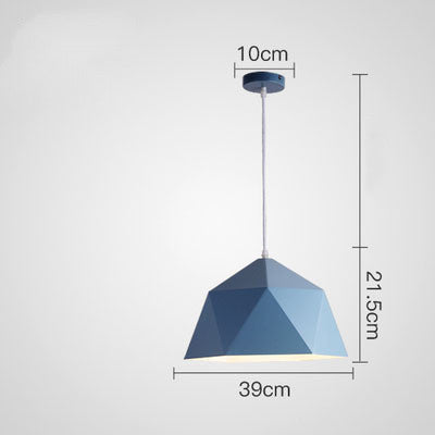 Petites lampes suspendues créatives géométriques colorées