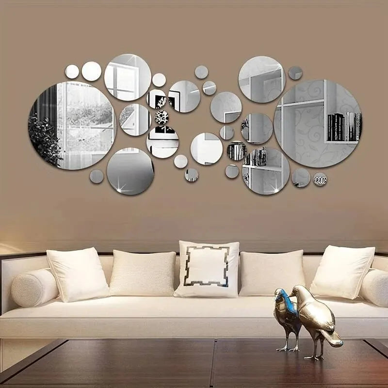 Autocollant mural miroir acrylique 3D