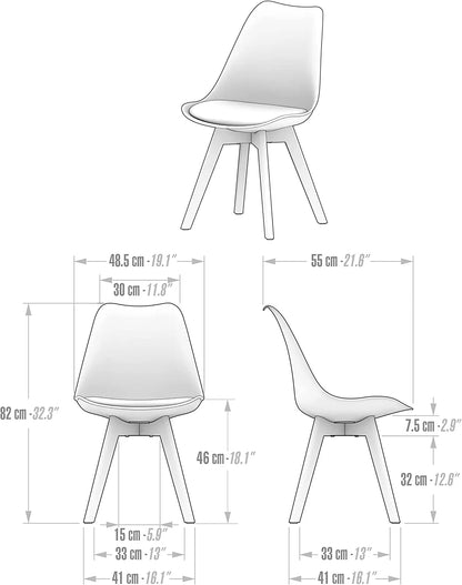 Ensemble de chaises de style nordique Formwell