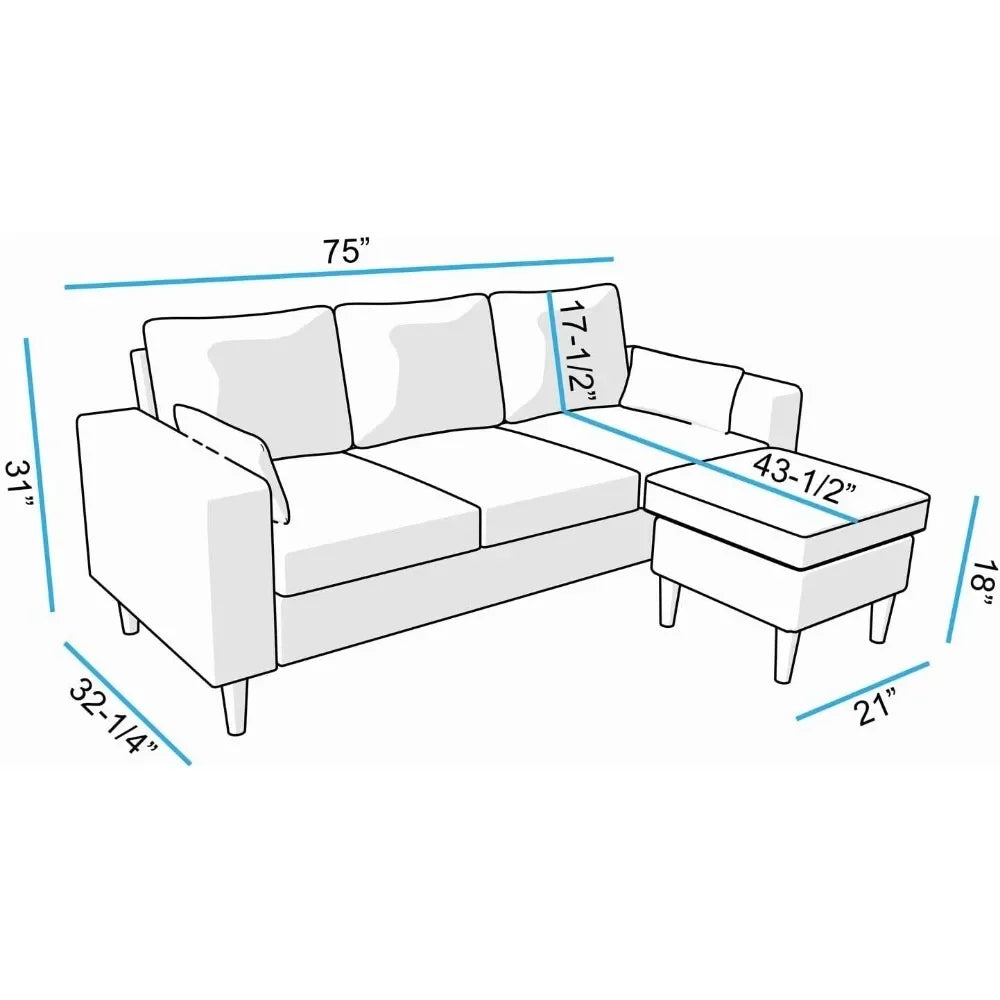 Canapé sectionnel convertible