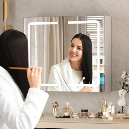 Armoire à pharmacie de salle de bain avec miroirs