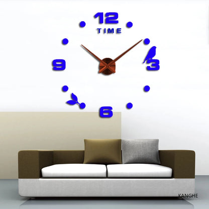 Autocollants de miroir acrylique 3D horloge mural