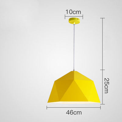 Petites lampes suspendues créatives géométriques colorées