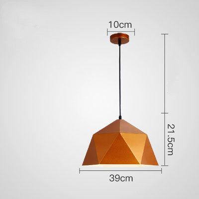 Petites lampes suspendues créatives géométriques colorées